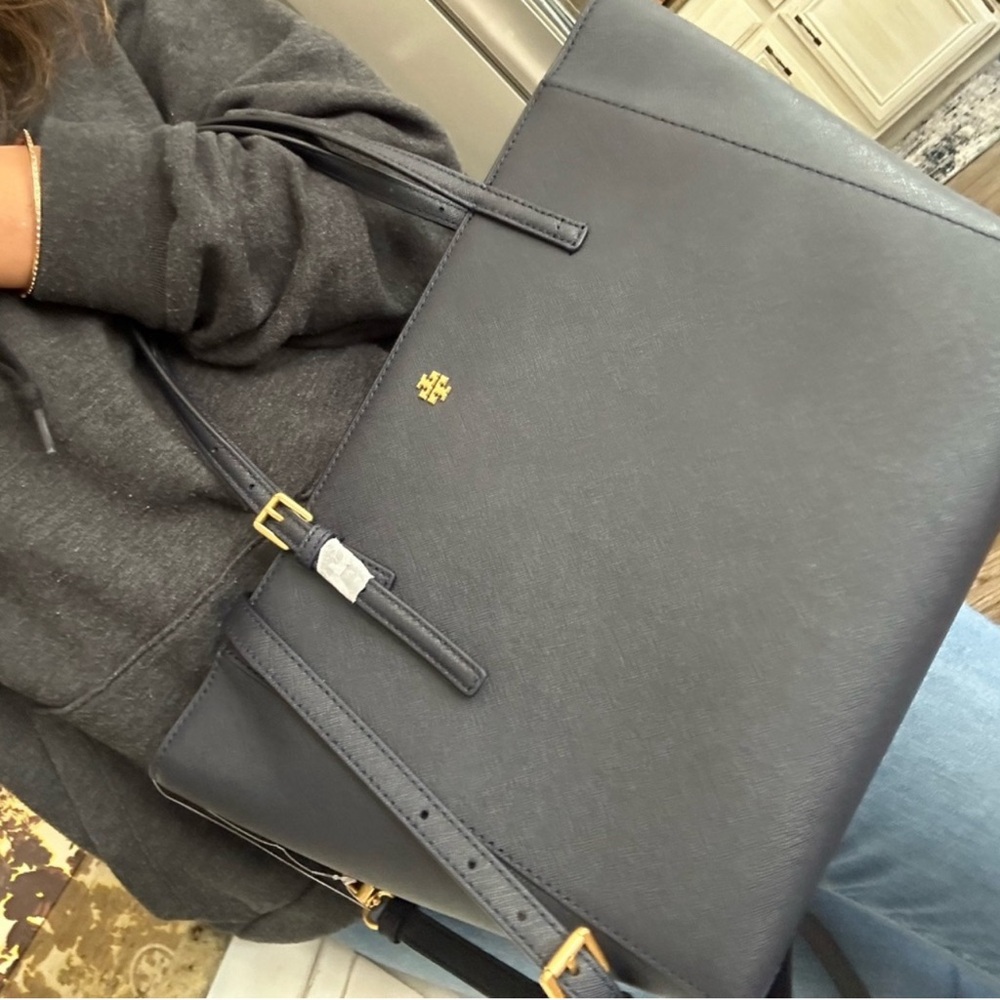 NWT🖤 tory burch emerson tote & matching TB Emerson continental wallet black - Picture 8 of 13